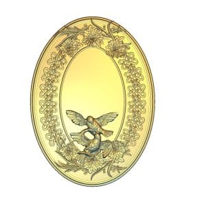 2 birds mirror frame