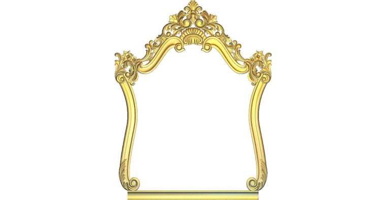 Bed dressing side mirror frame