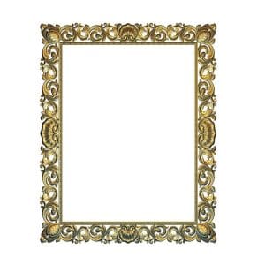 Border carving mirror frame