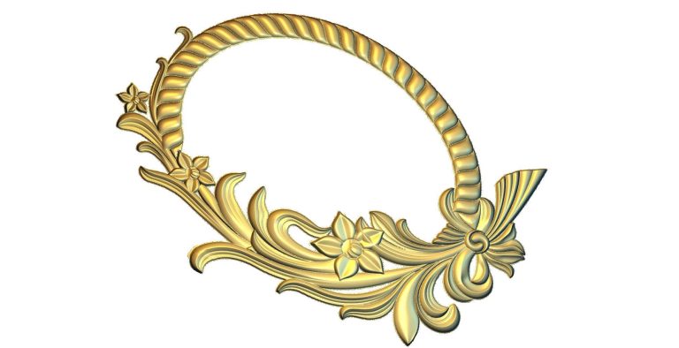 Egg flowers mirror frame